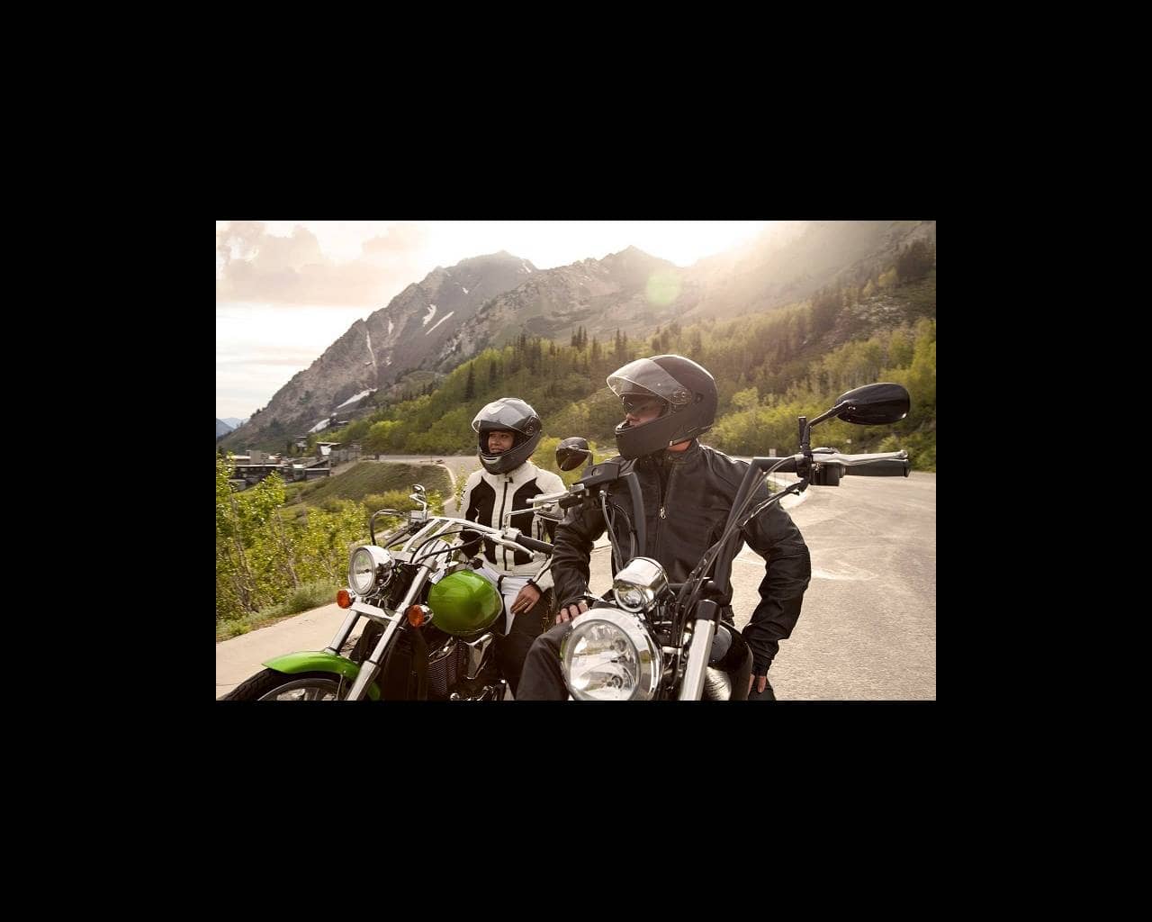 Motorcycle riders in the mountains