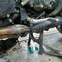 Motorcycle coolant leak