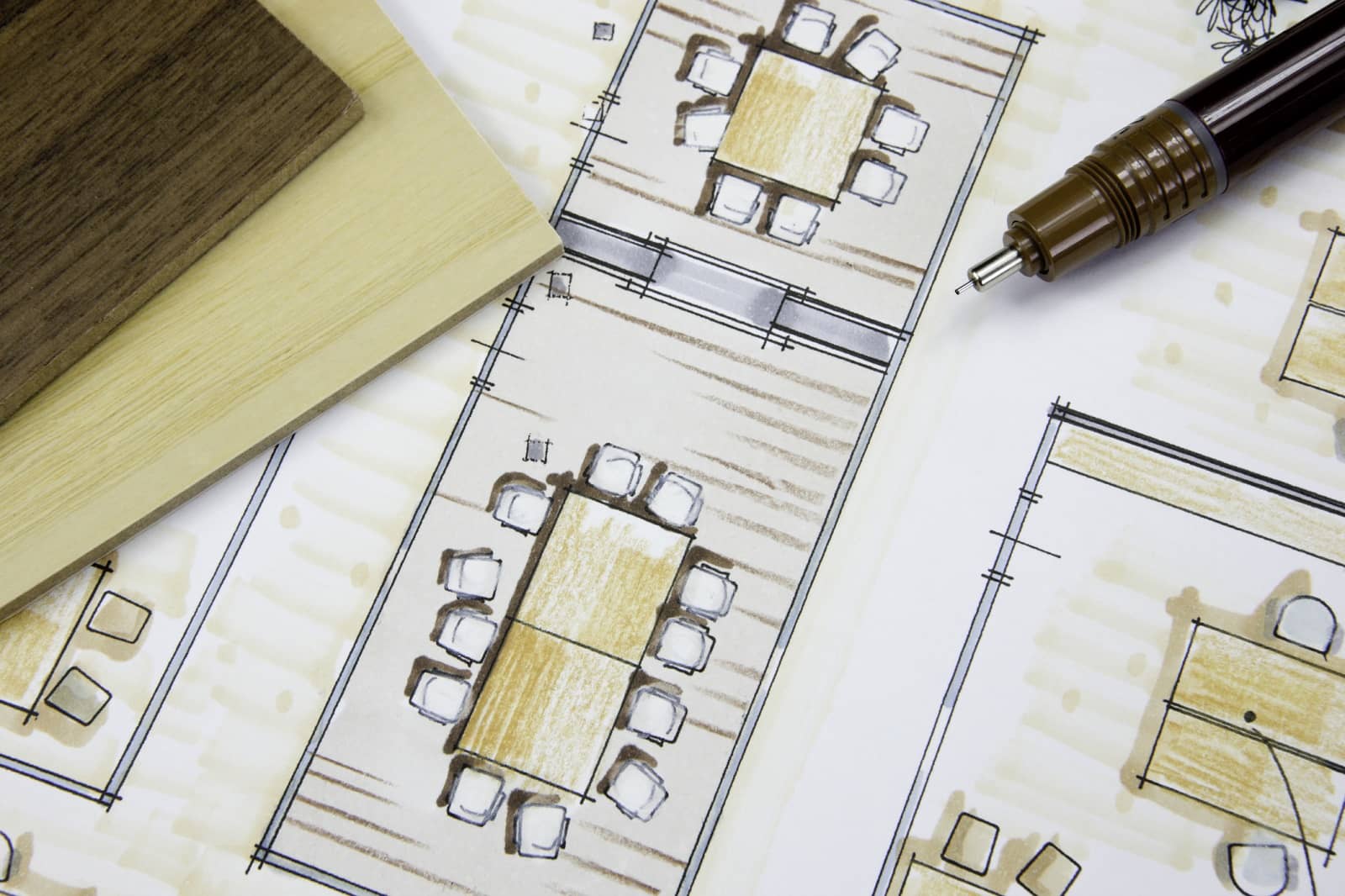 Interior design office concept