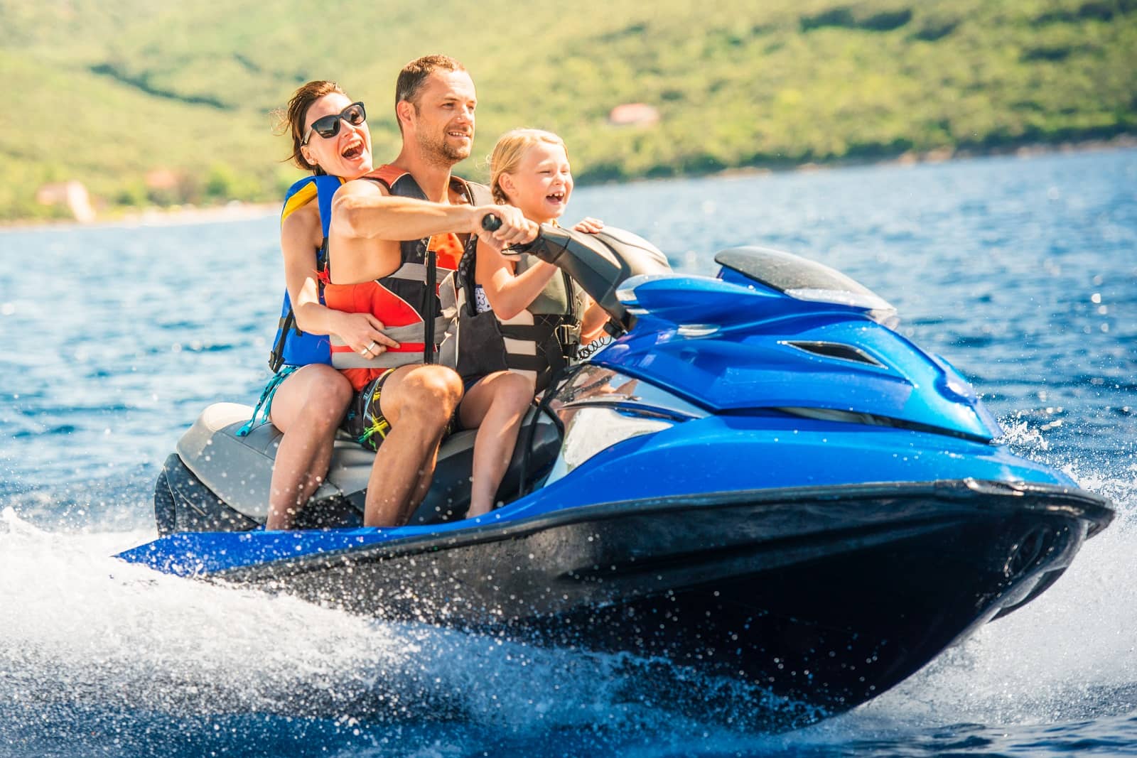 Family on Jet Ski
