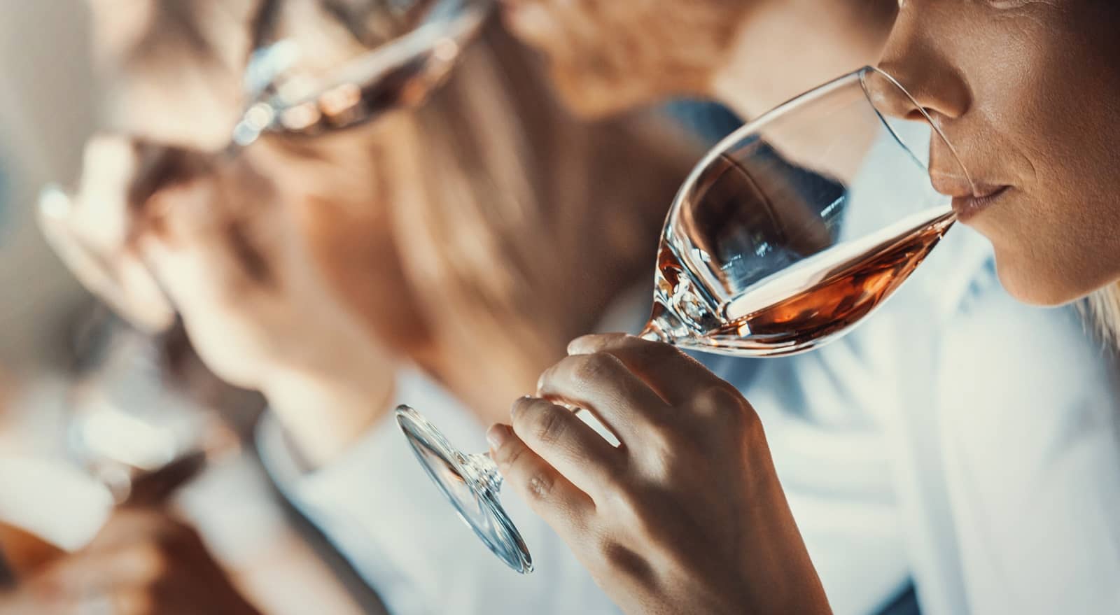 Drinking wine