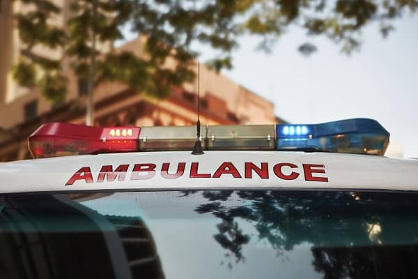 Emergency ambulance car