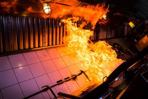 Fire inside building